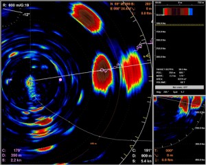 Bilde fra sonaren SX90, produsert av Simrad. Hentet fra www.simrad.com