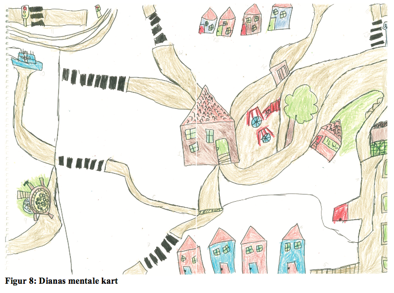 tegnet bykart, tegnet av Diana